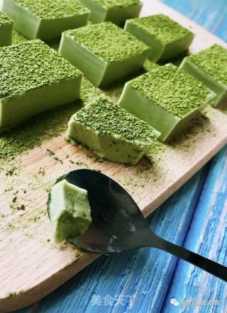 Spring Fresh·matcha Tofu Pudding (quick Dessert) recipe