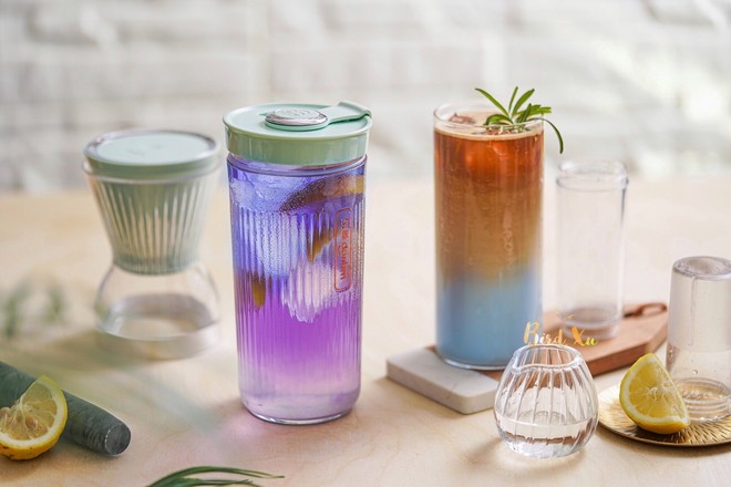 Dongling Lecui Cup | 🔵butterfly Pea Flower Handmade Lemon Sparkling Water➕🔷butterfly Pea Flower Latte recipe