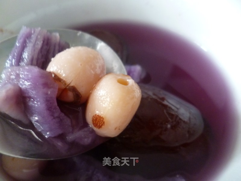 Red Date Lotus Seed Purple Sweet Potato Soup