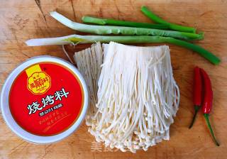 Pan-fried Enoki Mushroom recipe
