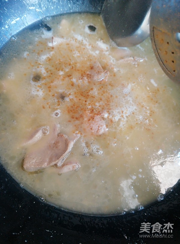 Golden Needle Rape and Pork Liver Soup recipe