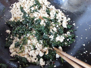 #春食野菜香# Stir-fried Tofu with Wolfberry Seedlings recipe