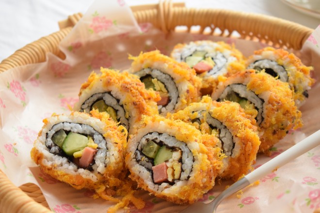 Golden Pork Floss Sushi