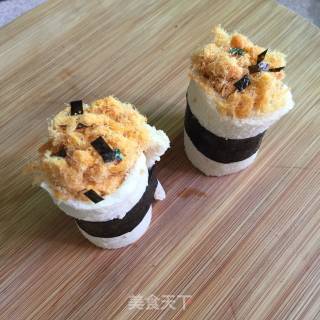 Pork Floss Banana Toast Roll recipe