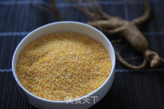 Fresh Ginseng Porridge with Corn Ballast and Red Dates recipe