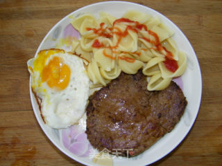 [homemade Tomato Delicacies] Home-made Steak Set Meal recipe