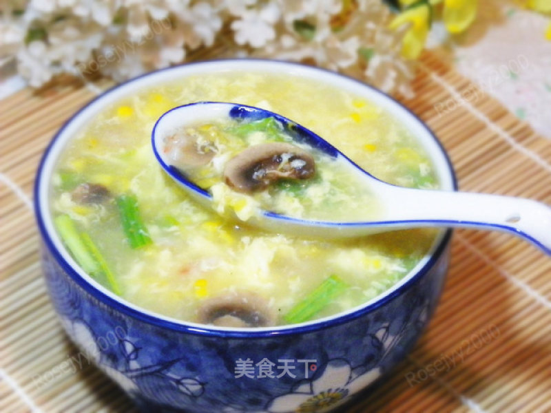 Shrimp Flavored Corn Soup recipe