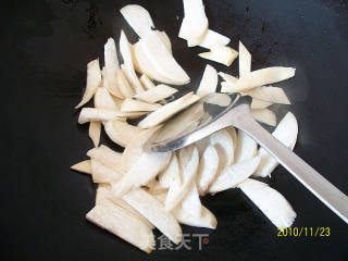 Sausage and Pleurotus Eryngii recipe