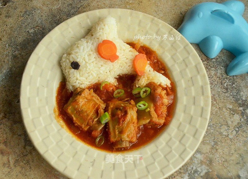 Pork Ribs Rice with Tomato Sauce recipe