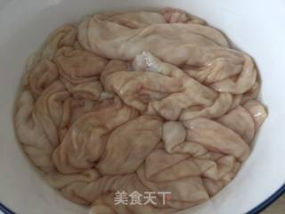 Fried Large Intestine with Sour Bamboo Shoots recipe