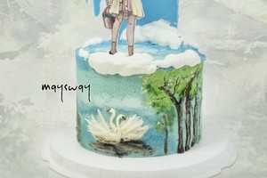 Draw A Beautiful World Creative Cake recipe