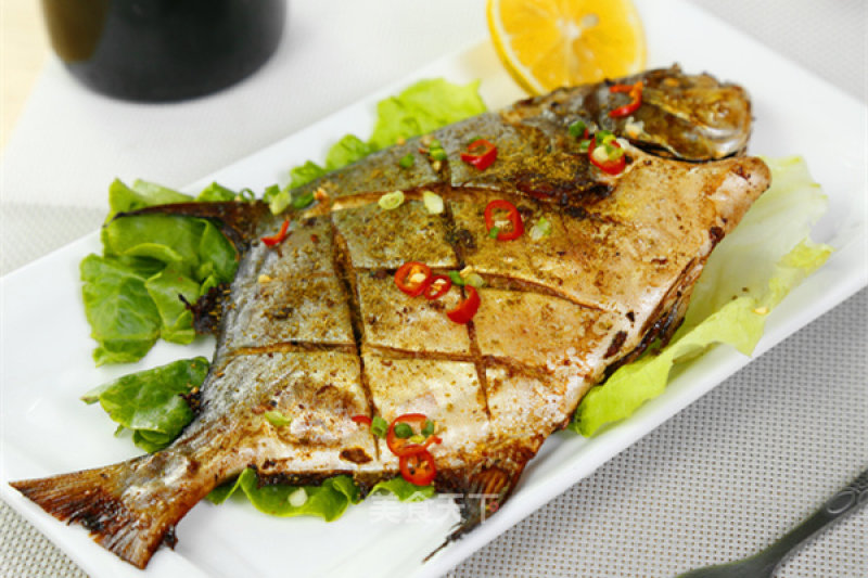 The Practice of Cumin Roasted Golden Pomfret recipe