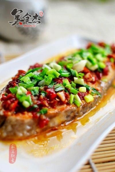 Steamed Sea Fish Cubes with Chopped Pepper recipe