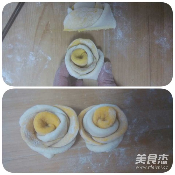 Two-color Rose Buns recipe