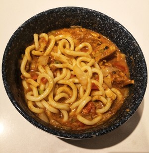 Small Freshness in Curry-tomato Curry Udon [for One Person] recipe