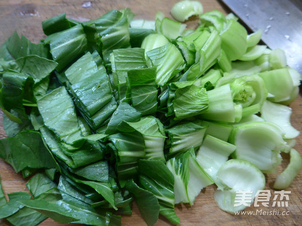 Stir-fried Rice Cake with Ham and Vegetables recipe