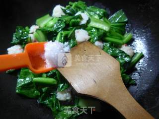 Shrimp Flavour Ball Stir-fried Rape Root recipe