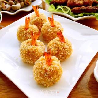 #aca烤明星大赛#roasted Potatoes and Shrimp Balls recipe