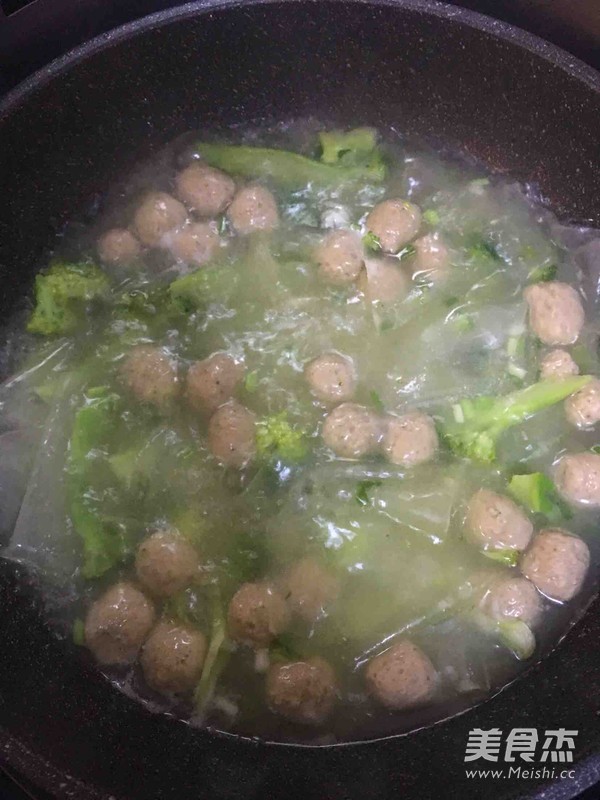 Broccoli Meatball Noodle Soup recipe
