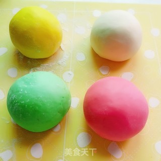 Rainbow Bean Paste Bun recipe