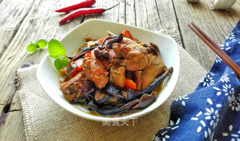 #trust之美#small Chicken Roasted Meat Mushrooms recipe