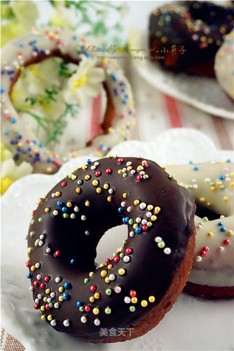 #aca烤明星大赛#chocolate Colorful Donuts