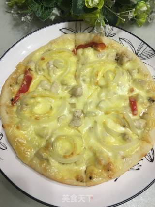 Chicken Black Pepper Pizza recipe