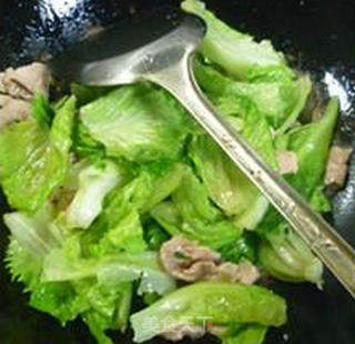 Stir-fried Lettuce with Lean Pork Slices recipe