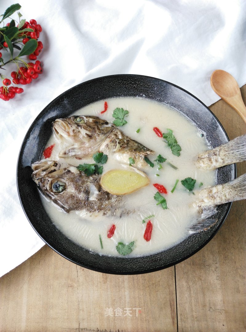 #trust之美#milk White Black Fish Soup recipe