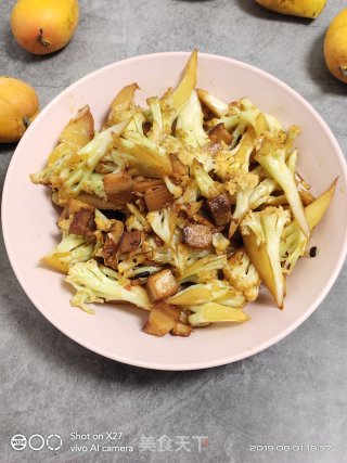 Dry Stir-fried Organic Cauliflower recipe