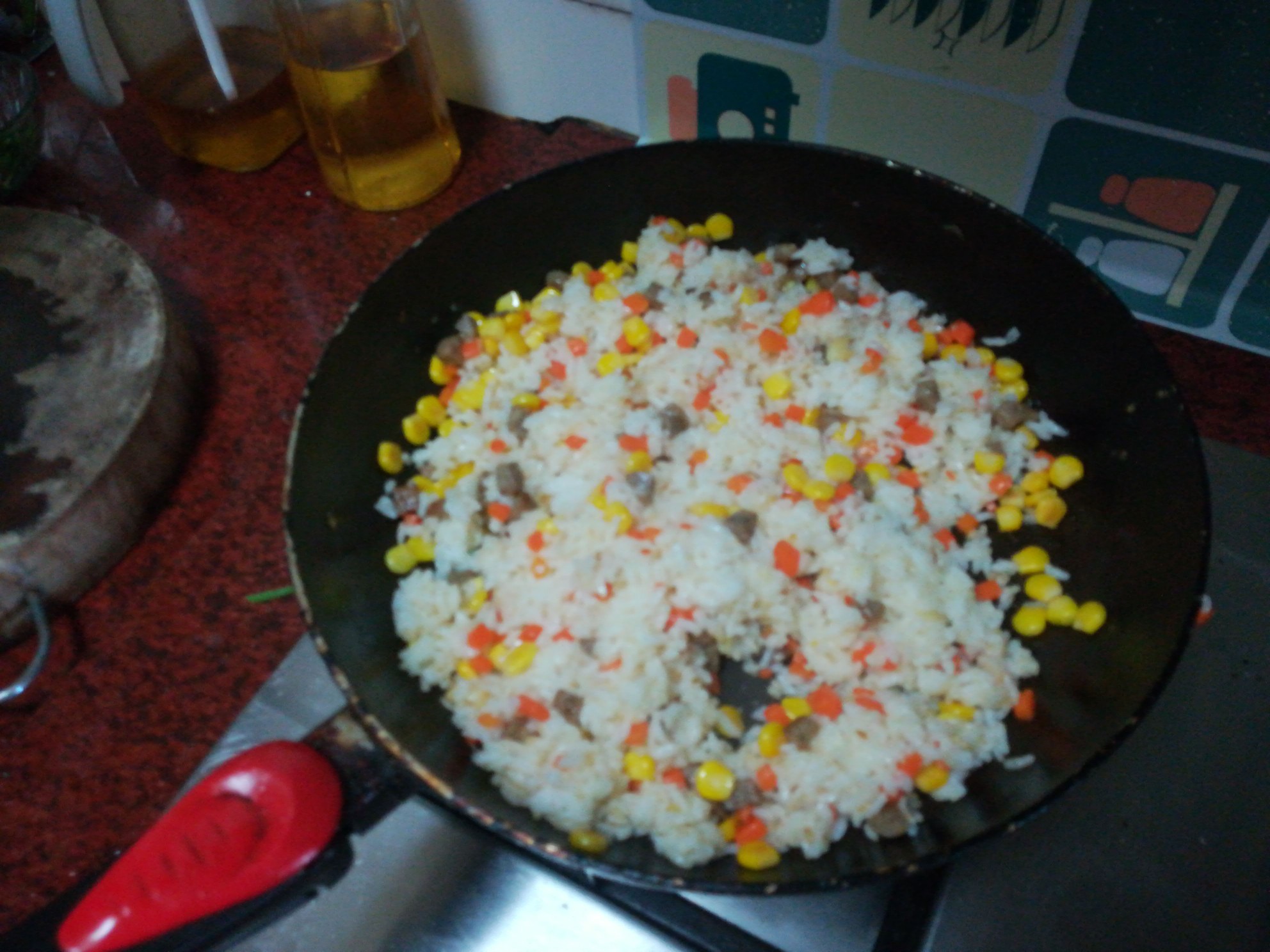 Black Pepper Beef Sausage Fried Rice recipe