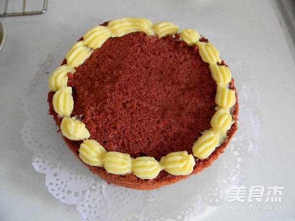 Red Velvet Apple Rose Cake recipe