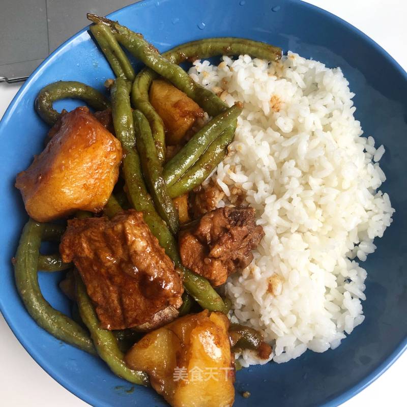 Pork Ribs Stewed Beans and Potatoes recipe