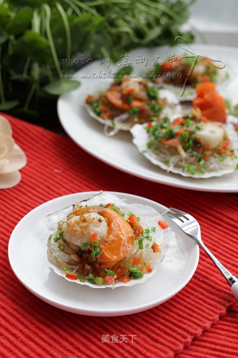 Steamed Scallops with Garlic Vermicelli recipe