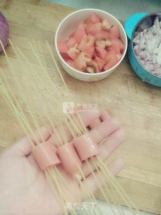 Pasta with Intestines Version of Tomato Spaghetti recipe