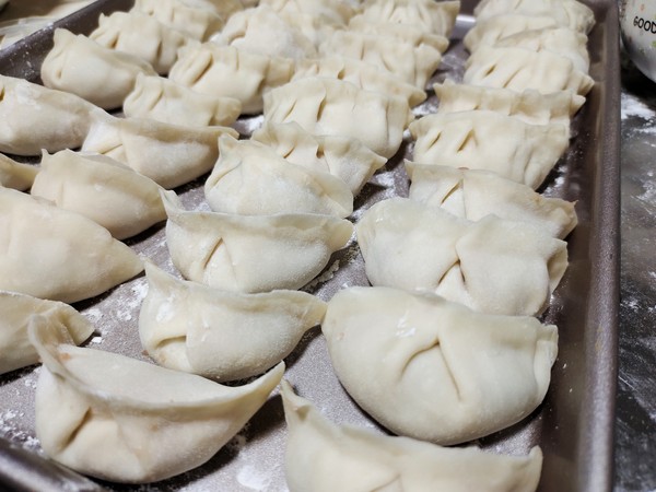 Shrimp, Corn and Pork Steamed Dumplings recipe