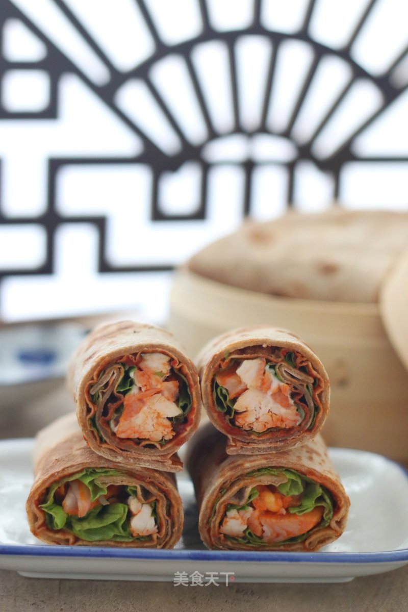 Low-fat Whole Wheat Chicken Burrito recipe