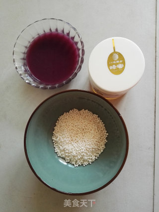 #trust之美#purple Sweet Potato Honey Sago recipe