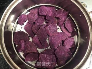 Coconut and Purple Sweet Potato Glutinous Rice Cake recipe