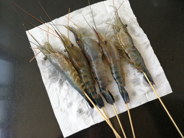 Salt Grilled Fresh Prawns recipe