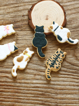 Cute Cartoon Biscuits with Icing Sugar