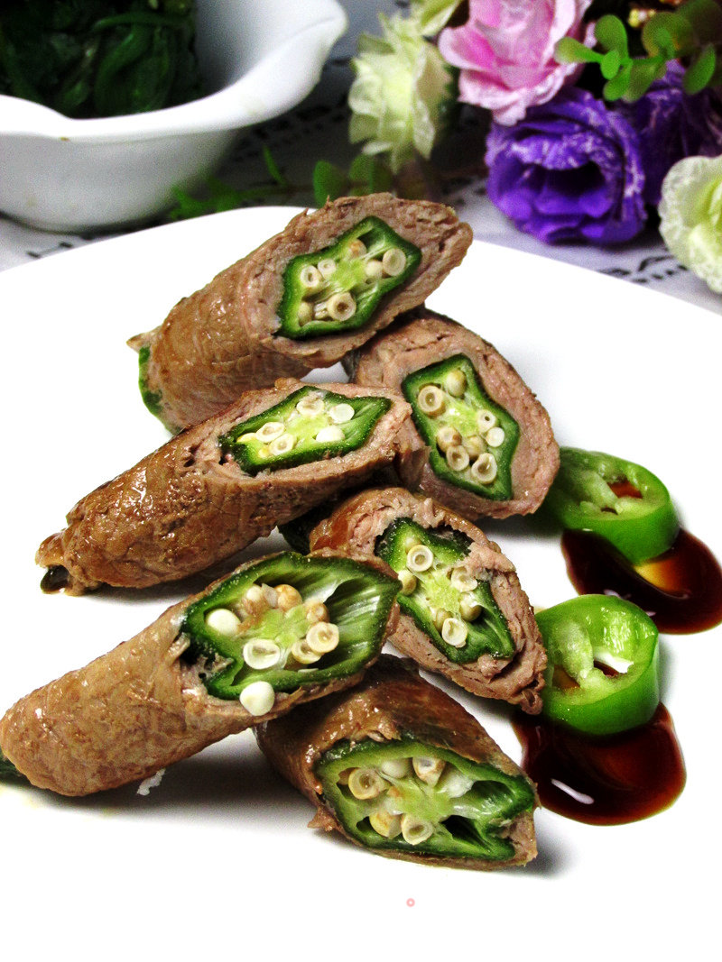 Beef Okra Roll recipe