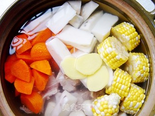 Fresh Yam Corn Bone Soup recipe