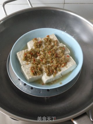 Steamed Stinky Tofu with Chopped Pepper recipe