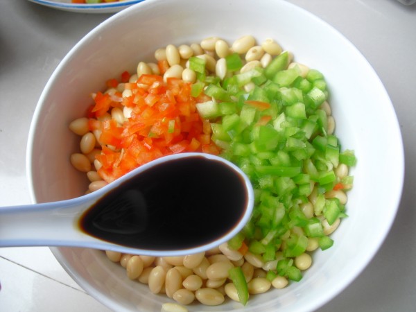 Double Peppers Mixed with Soybeans recipe