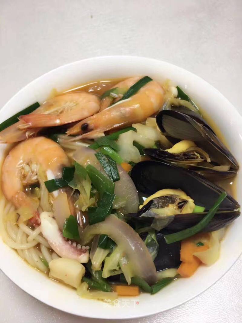 Korean Seafood Noodle recipe