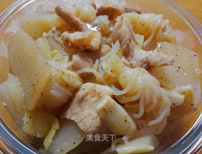 Braised Radish with Konjac Sliced Pork recipe