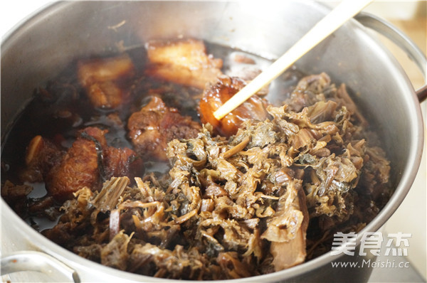 Pork with Dried Vegetables and Plum recipe