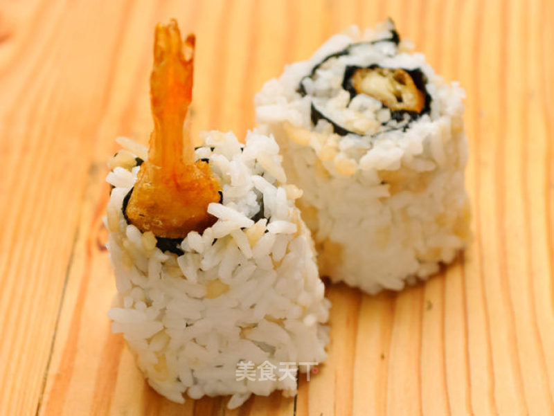 Making Tempura Shrimp Rolls recipe