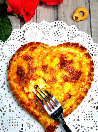 Shrimp Romantic Heart-shaped Pizza recipe